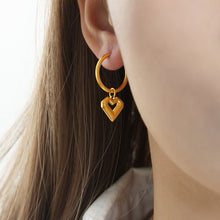 Load image into Gallery viewer, Heart Shape Lapis Lazuli Dangle Earrings
