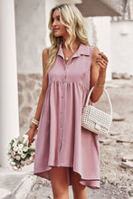 Load image into Gallery viewer, Button Down Collared Sleeveless Dress
