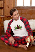 Load image into Gallery viewer, MERRY CHRISTMAS Graphic Top and Plaid Pants Set
