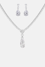 Load image into Gallery viewer, Cubic Zirconia Pendant Necklace and Earrings Set

