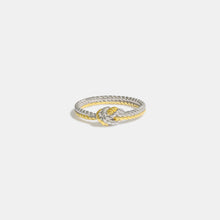 Load image into Gallery viewer, 925 Sterling Silver Two Strand Twisted Knot Ring
