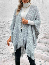 Load image into Gallery viewer, Open Front Fringe Hem Poncho
