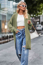 Load image into Gallery viewer, Open Front Dropped Shoulder Longline Cardigan
