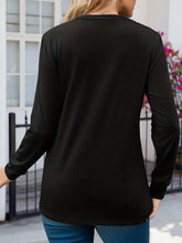 Load image into Gallery viewer, Ruched V-Neck Long Sleeve T-Shirt
