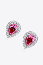 Load image into Gallery viewer, 2 Carat Moissanite Teardrop Stud Earrings in Rose
