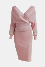 Load image into Gallery viewer, Dolman Sleeve Rib-Knit Top and Skirt Set
