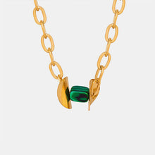 Load image into Gallery viewer, Natural Stone Pendant Titanium Steel Necklace
