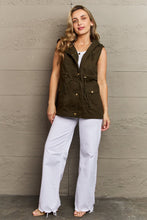 Load image into Gallery viewer, Zenana More To Come Full Size Military Hooded Vest
