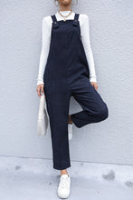 Load image into Gallery viewer, Button Detail Corduroy Overalls with Side Pockets
