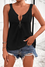 Load image into Gallery viewer, Half-Zip Scoop Neck Tank
