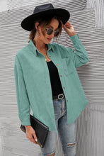 Load image into Gallery viewer, Button Front Drop Shoulder Corduroy Blouse
