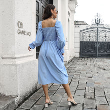 Load image into Gallery viewer, Smocked Square Neck Midi Dress
