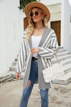 Load image into Gallery viewer, Two-Tone Open Front Fuzzy Longline Cardigan
