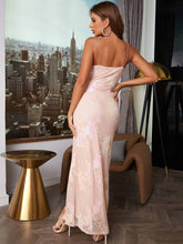 Load image into Gallery viewer, Sequin Spaghetti Strap Split Maxi Dress
