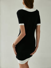 Load image into Gallery viewer, Contrast Johnny Collar Mini Dress
