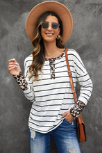Load image into Gallery viewer, Mixed Print Henley Top
