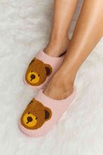 Load image into Gallery viewer, Melody Teddy Bear Print Plush Slide Slippers
