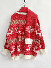 Load image into Gallery viewer, Christmas Element Round Neck Sweater and Scarf Set
