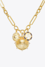 Load image into Gallery viewer, Zircon Sun Pendant Chunky Chain Necklace
