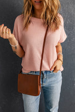 Load image into Gallery viewer, Boat Neck Waffle-Knit Top
