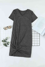 Load image into Gallery viewer, Girls Twisted V-Neck Short Sleeve Dress
