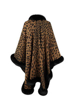 Load image into Gallery viewer, Leopard Open Front Poncho
