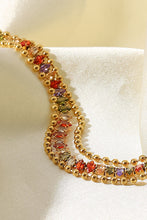 Load image into Gallery viewer, Colorful Zircon Stainless Steel Bracelet

