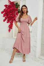 Load image into Gallery viewer, Smocked Square Neck Tiered Dress
