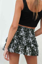 Load image into Gallery viewer, Printed Frill Trim Smocked Mini Skirt
