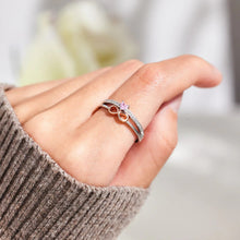 Load image into Gallery viewer, Heart Number 8 Zircon Double-Layered Ring
