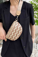 Load image into Gallery viewer, Adored Chevron Straw Sling Bag
