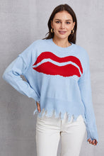 Load image into Gallery viewer, Lip Fringe Round Neck Sweater
