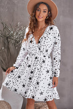 Load image into Gallery viewer, Star Pattern Surplice Dress
