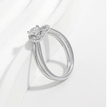 Load image into Gallery viewer, 2 Piece Heart Shape Zircon 925 Sterling Silver Ring
