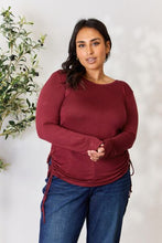 Load image into Gallery viewer, Culture Code Full Size Drawstring Round Neck Long Sleeve Top
