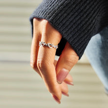 Load image into Gallery viewer, Knotted Hearts 925 Sterling Silver Open Ring
