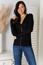 Load image into Gallery viewer, Zenana Full Size V-Neck Long Sleeve Cardigan
