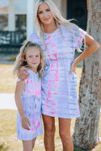 Load image into Gallery viewer, Girls Tie-Dye Belted T-Shirt Dress
