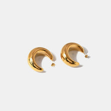 Load image into Gallery viewer, 18K Gold-Plated Moon Crescent Earrings
