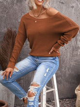 Load image into Gallery viewer, Crisscross Back Waffle-Knit Sweater
