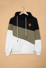 Load image into Gallery viewer, Full Size Range Color Block Cowl Neck Hoodie
