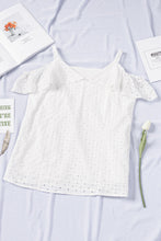 Load image into Gallery viewer, Eyelet Layered Cold-Shoulder Top
