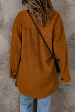 Load image into Gallery viewer, Button Down Longline Shirt Jacket with Pockets
