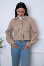 Load image into Gallery viewer, Snap Down Collared Neck Jacket
