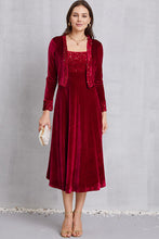 Load image into Gallery viewer, Sequin Long Sleeve Midi Dress
