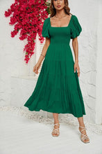 Load image into Gallery viewer, Smocked Square Neck Tiered Dress
