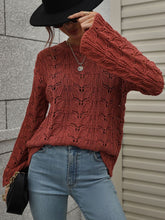 Load image into Gallery viewer, Openwork Dropped Shoulder Knit Top
