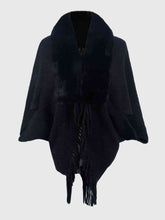 Load image into Gallery viewer, Open Front Fringe Hem Poncho
