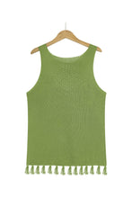 Load image into Gallery viewer, Tassel Hem Sleeveless Knit Tank
