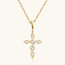 Load image into Gallery viewer, 925 Sterling Silver Moissanite Cross Pendant Necklace
